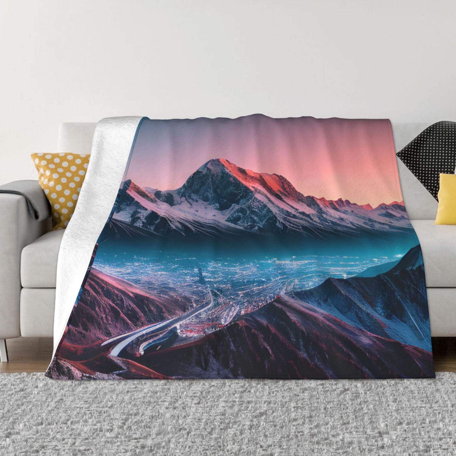 Couverture micro polaire douce pour soirées cocooning au salon