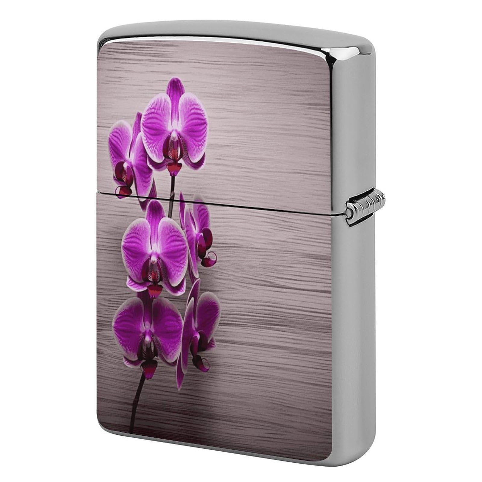 Fekiloot Style Orchid Lighter Case Cover Metal Lighter Case