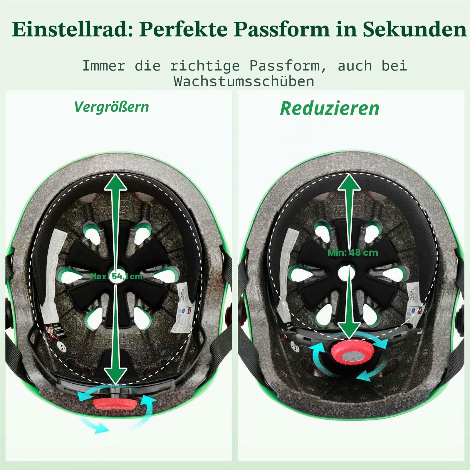 Verstellbarer Kinderhelm, geeignet für Kleinkinder, Kinder im Alter von 2–8 Jahren, Jungen und Mädchen