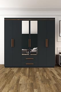 Metalia Gm820 Armina Lüx 6 Kapı 2 Çekmeceli Aynalı Gardırop
