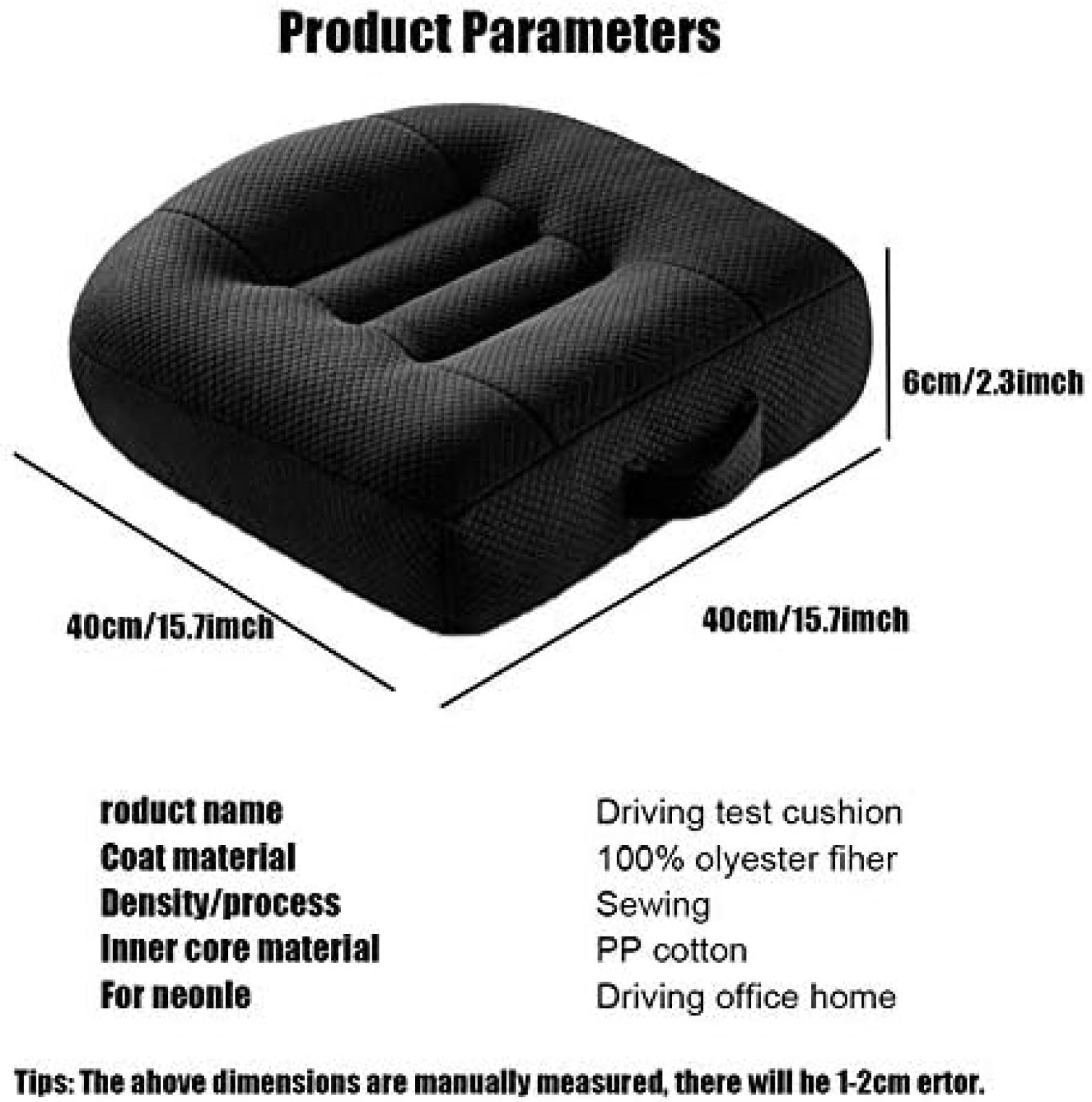 Cojines portátiles de Malla Transpirable para Asiento de automóvil, con Almohadilla Antideslizante para Asiento del Conductor, protegen el Cuero del Asiento del automóvil y mejoran la visión