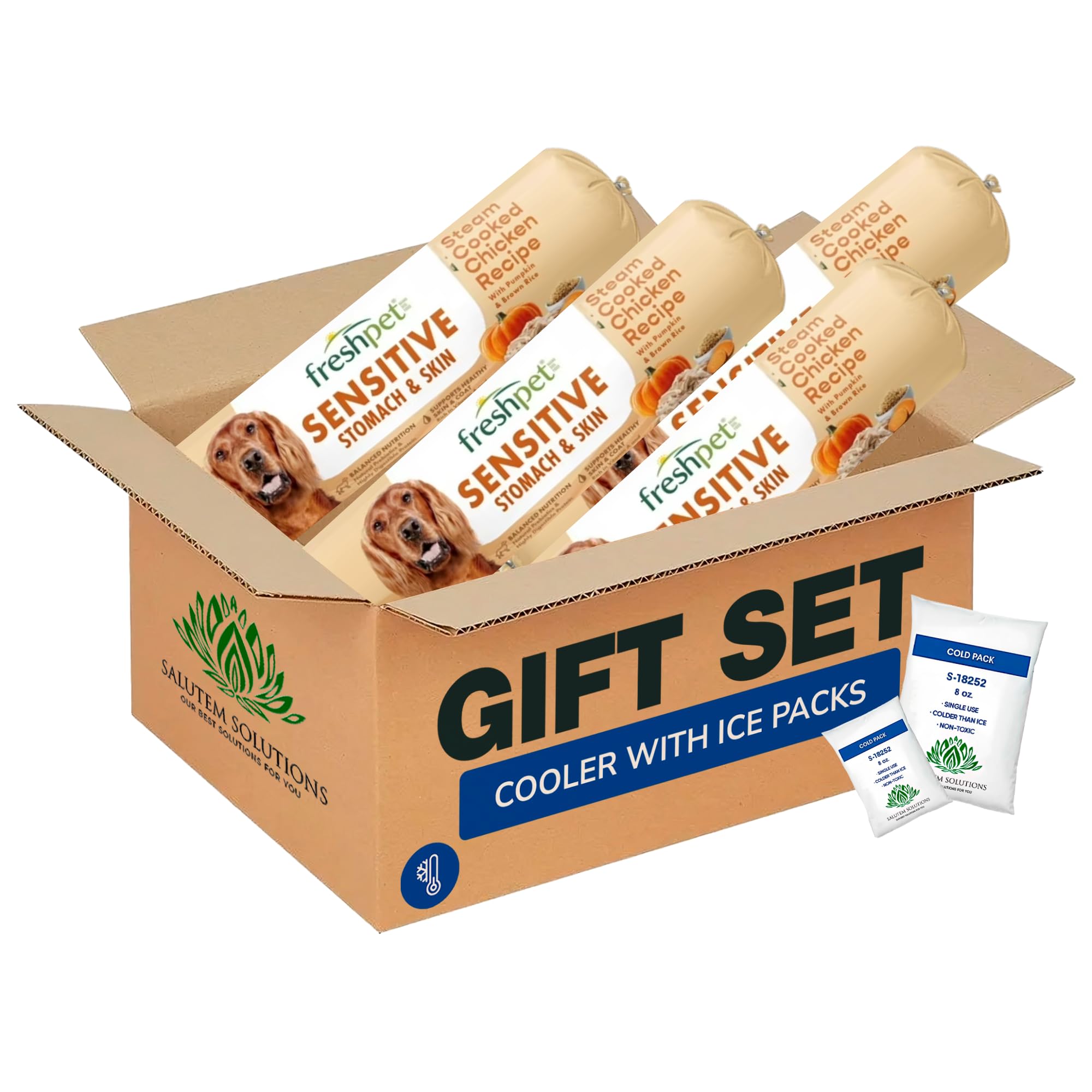 – Sensitive Stomach Dog Food Roll, Chilled Turkey &amp; Rice Meal, Gift Set: 1.5 lb - Pack of 4 (Total 6 lb)