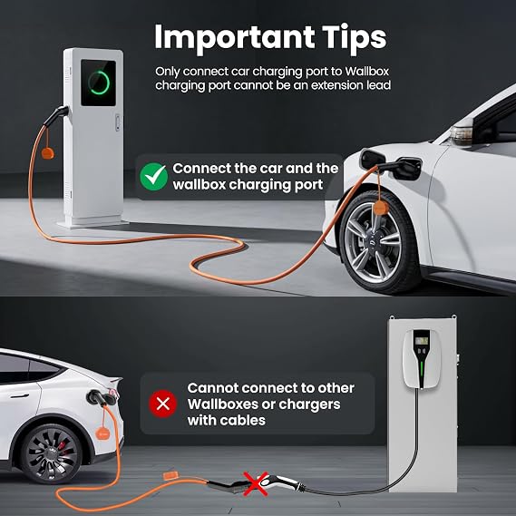 GONEO Type 2 Charging Cable 11kW 10M Electric Vehicle Charging Cable 16A 3 Phase Mode 3 IP54 and UL94 V-0 Protection Silver-plated Contacts Halogen-free with Carrying Bag