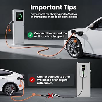 GONEO Type 2 Charging Cable 11kW 10M Electric Vehicle Charging Cable 16A 3 Phase Mode 3 IP54 and UL94 V-0 Protection Silver-plated Contacts Halogen-free with Carrying Bag