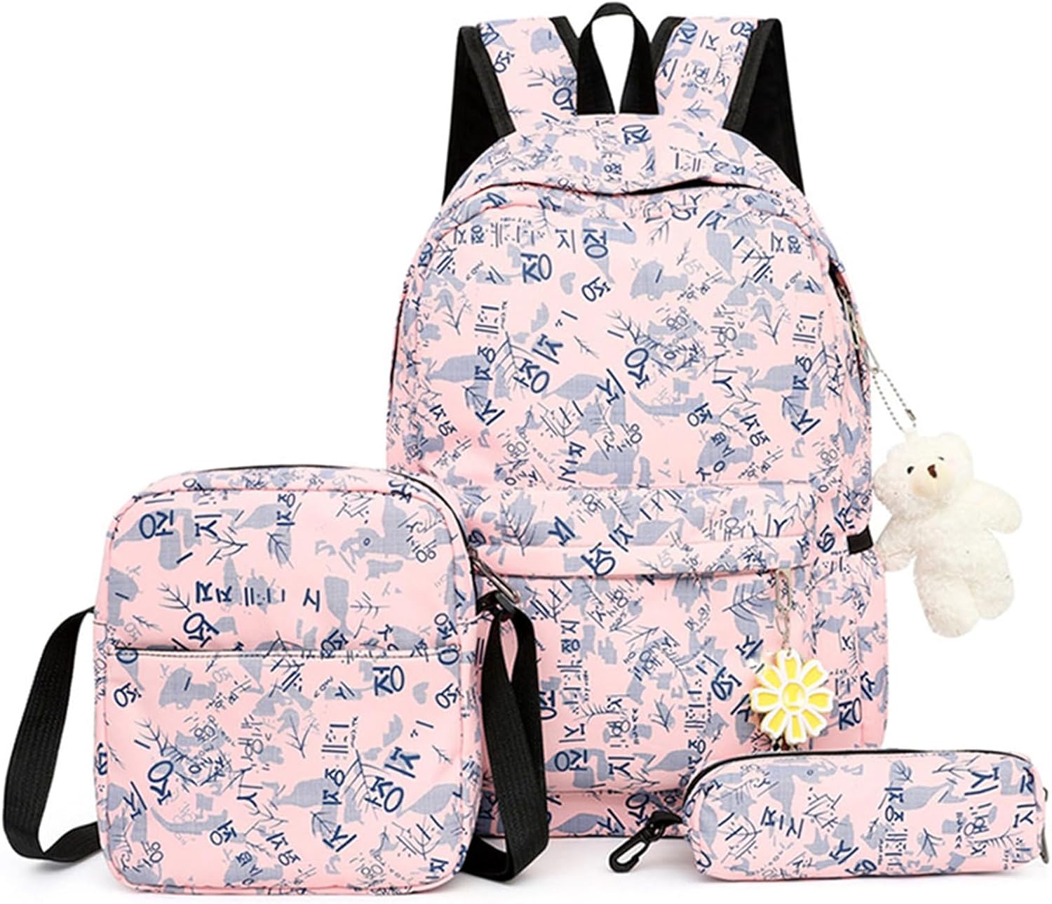 Set Zaino 3 In 1 Mateju Per Bambini, Colore Blu-Viola Sfumato. Include Zaino 28x43 Cm, Portapranzo E Astuccio. Ideale Per Scuola Primaria E Media, In Poliestere Resistente. - 5