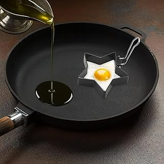 2PCS Nonstick Egg Rings, Round Crumpet Ring Mold Shaper for Breakfast Sandwich Burger
