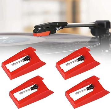 Record Player Needle, 4PCS Universal Turntable Replacement Stylus Needles for most Vinyl Crosley/ION/Jensen/Victrola/ 1byone Record Player