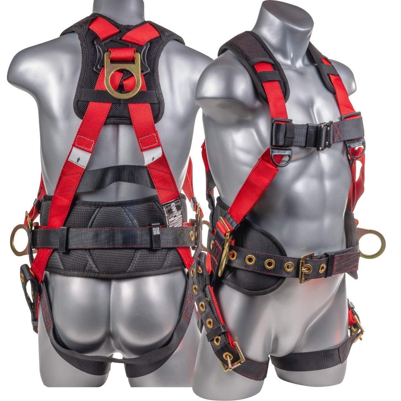 Palmer Safety Hammerhead 5pt Safety Harness Back Padded, QCB Chest, Tongue Buckel Legs Straps, Back & Side D-Rings
