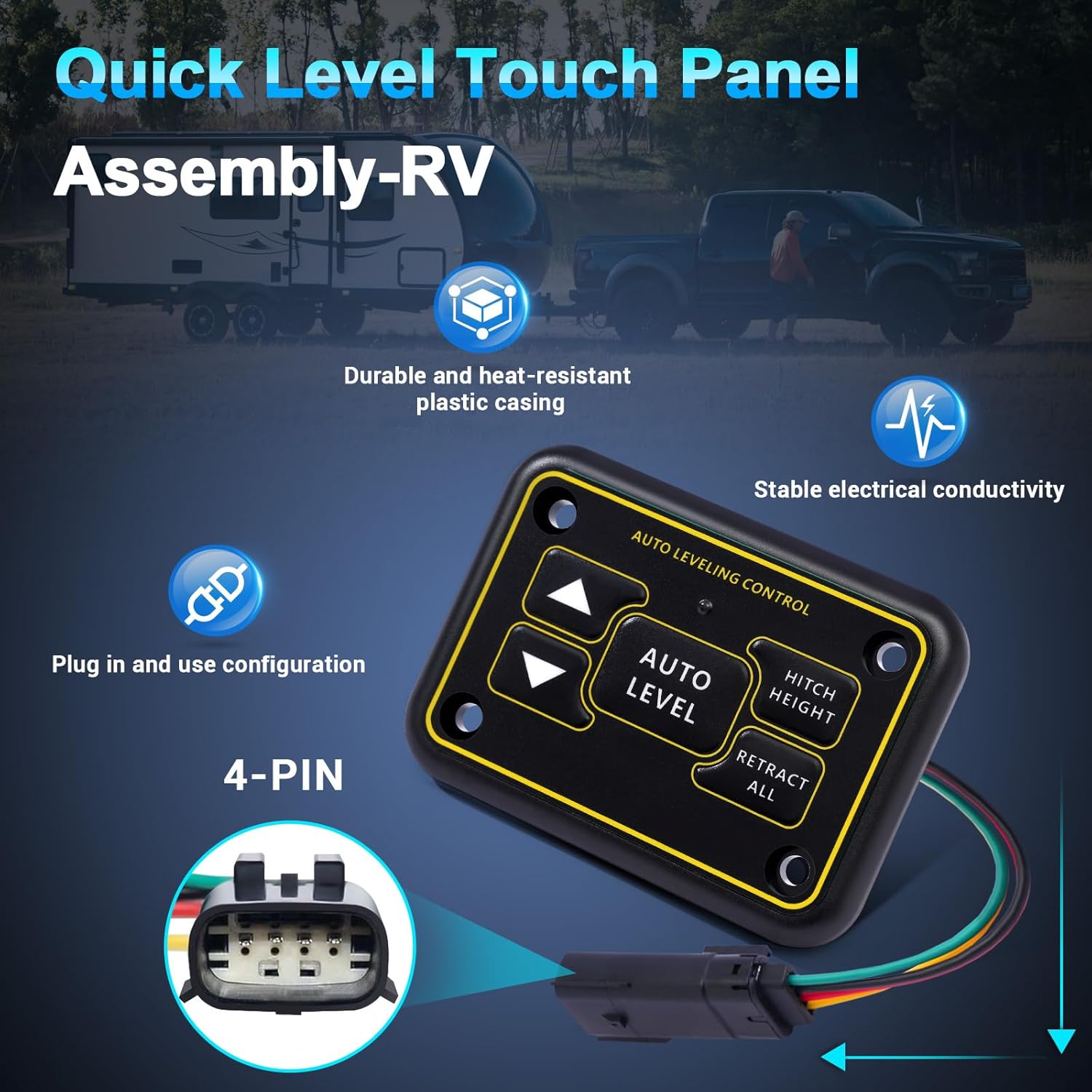 425306 Quick Level Touch Panel Compatible with Lippert Ground Control TT and Level-Up Leveling System