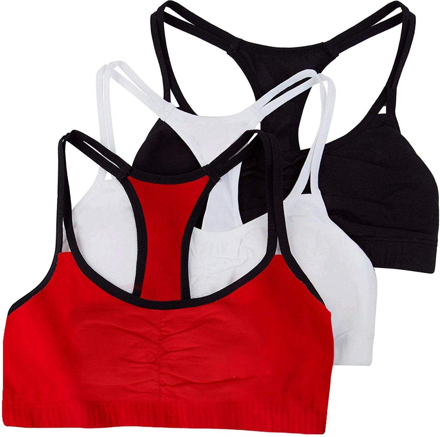 Women's Spaghetti Strap Cotton Sports Bra - All-Day Comfort & Easy Movement
