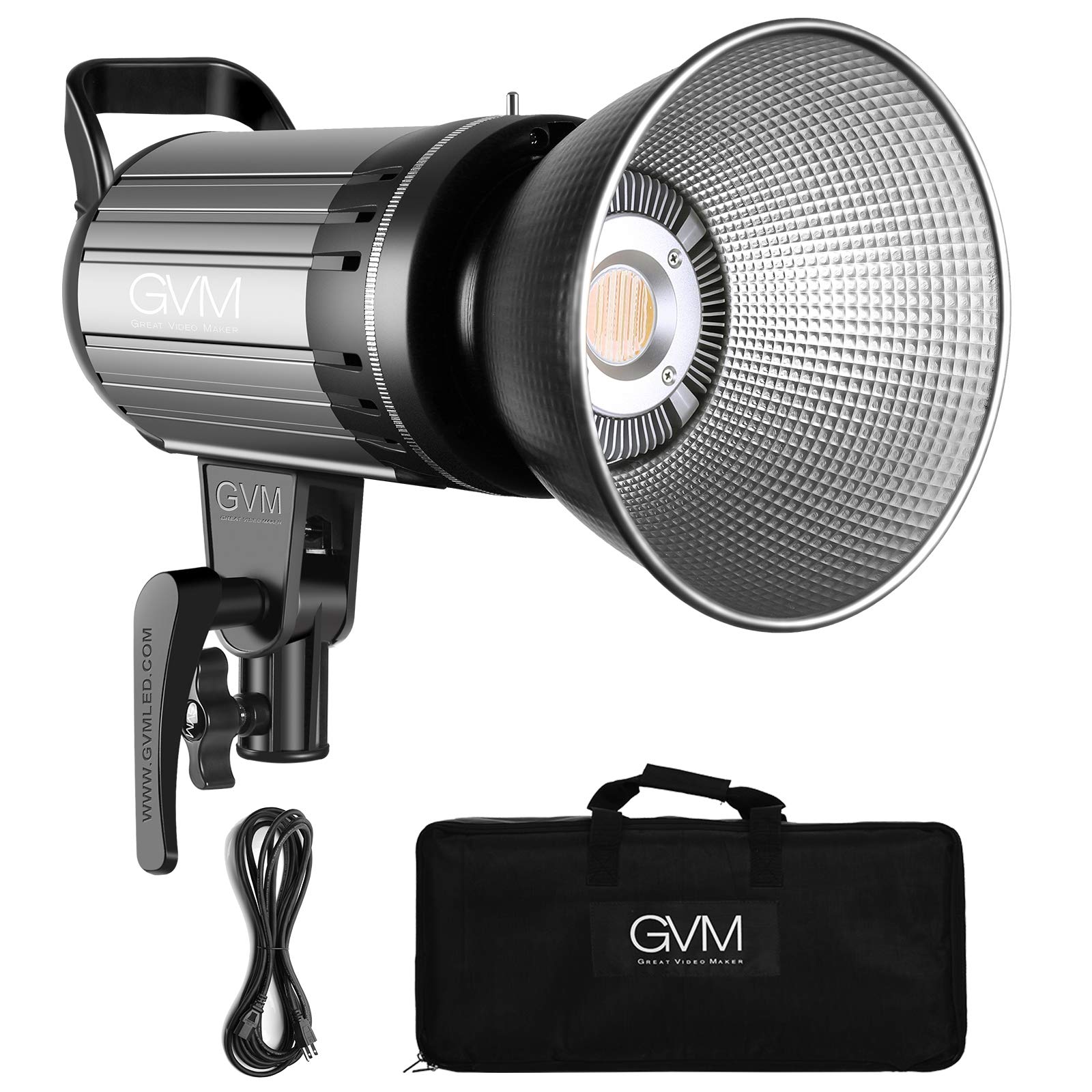 Luz LED de video GVM 100W regulable con montura Bowens para grabación 8