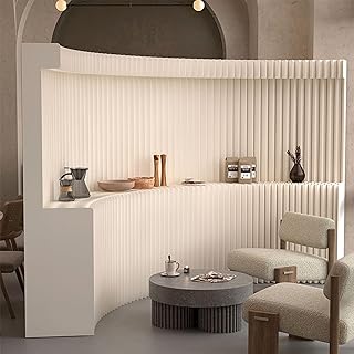 FYRDTNG Separador de Habitación de Papel Retractil, Separador de Habitación Blanco, Pantalla Plegable de Privacidad, Pantalla de Panel de Papel Epesado, para Hogar y Oficina(2 * 1.6M(6.6 * 5.3FT))