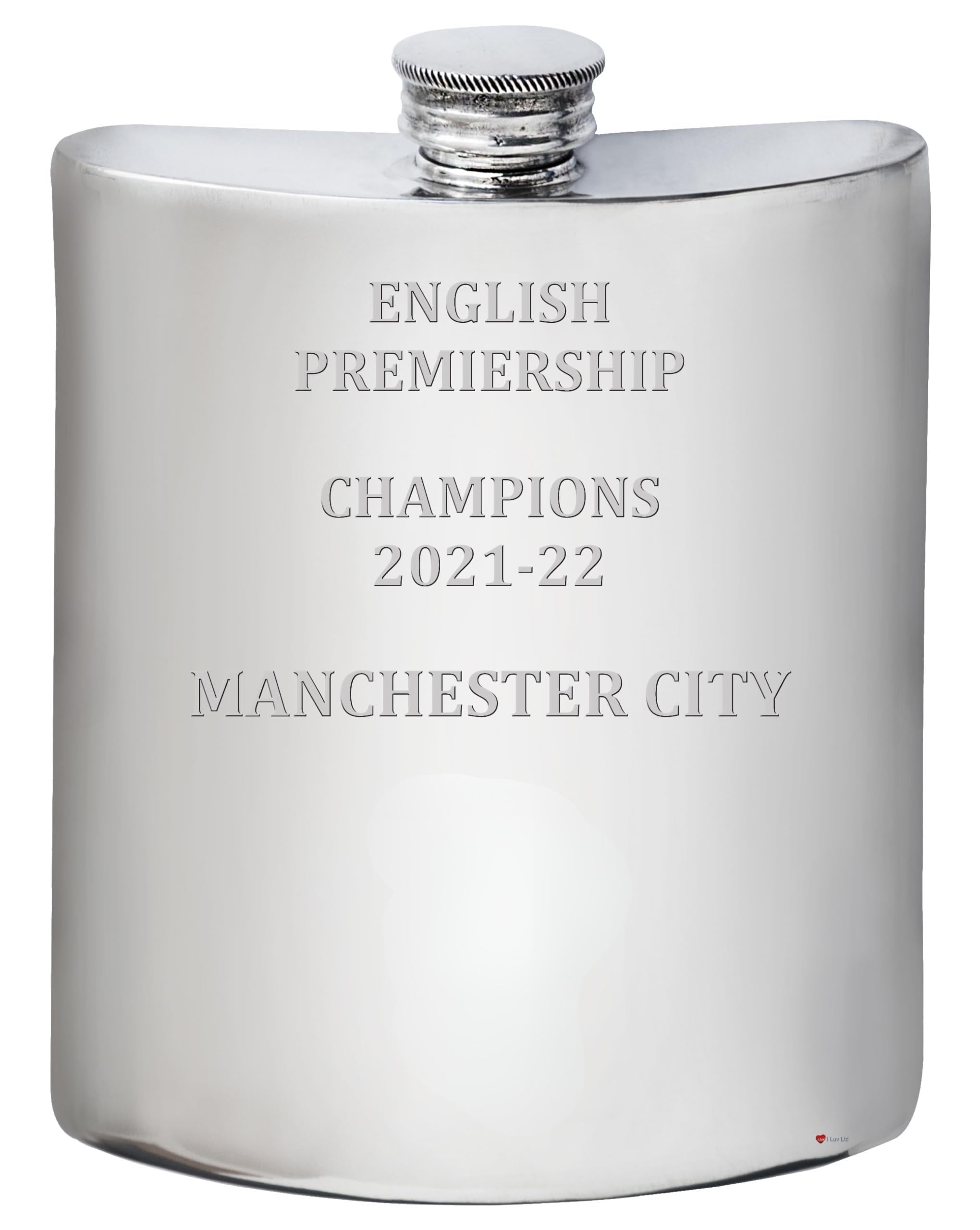Flacon de hanche Man City en étain véritable de tradition