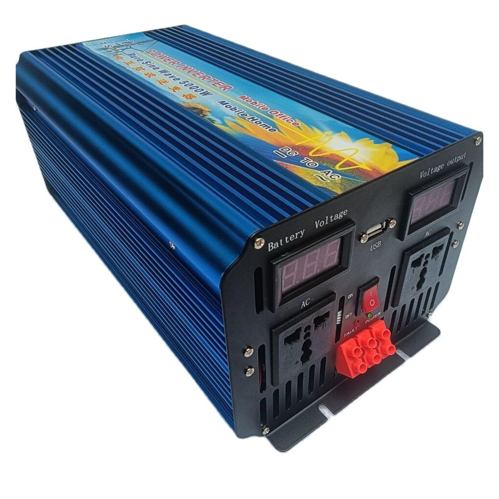 Falownik sinusoidalny 48 V 5000 W Off Grid DC 48 V do AC 100 V 110 V 120 V 127 V 50 HZ-60 Hz Moc 10000 W (50 Hz, 48 V-110-120 V)