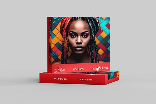 Miniatura 7 de Africa Jigsaw Puzzle Adventure 1000 piezas LewisRenee Masterpiece, arte afroamericano atractivo para adultos, potenciador de poder cerebral y