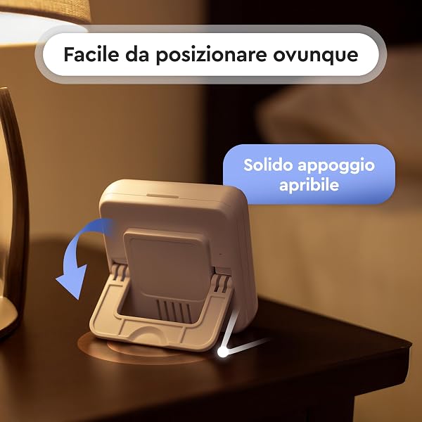 Termometro Ambiente e Igrometro Digitale – Display LCD, Magnetico/da Tavolo/da Parete, Indicatore Comfort Dry/Com/Wet - 5