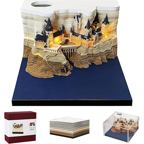Harry Potter Advent Calendar 3D Art Time Piece Magic Castle Rip Away...