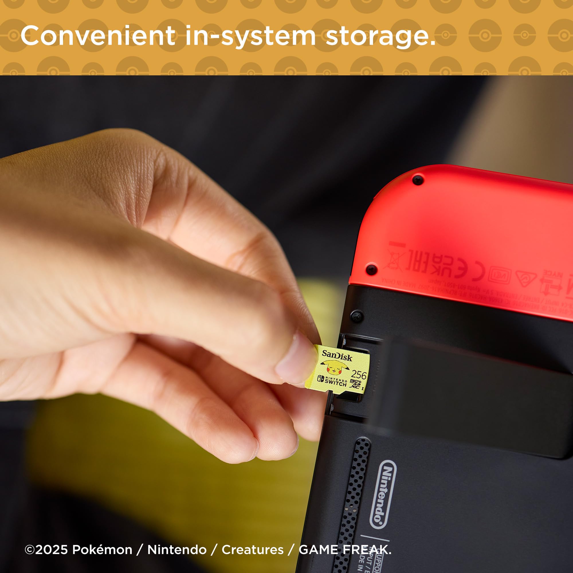 Amazon.com: SanDisk 256GB microSDXC Card Licensed for Nintendo Switch,  Pokémon Edition, Pikachu