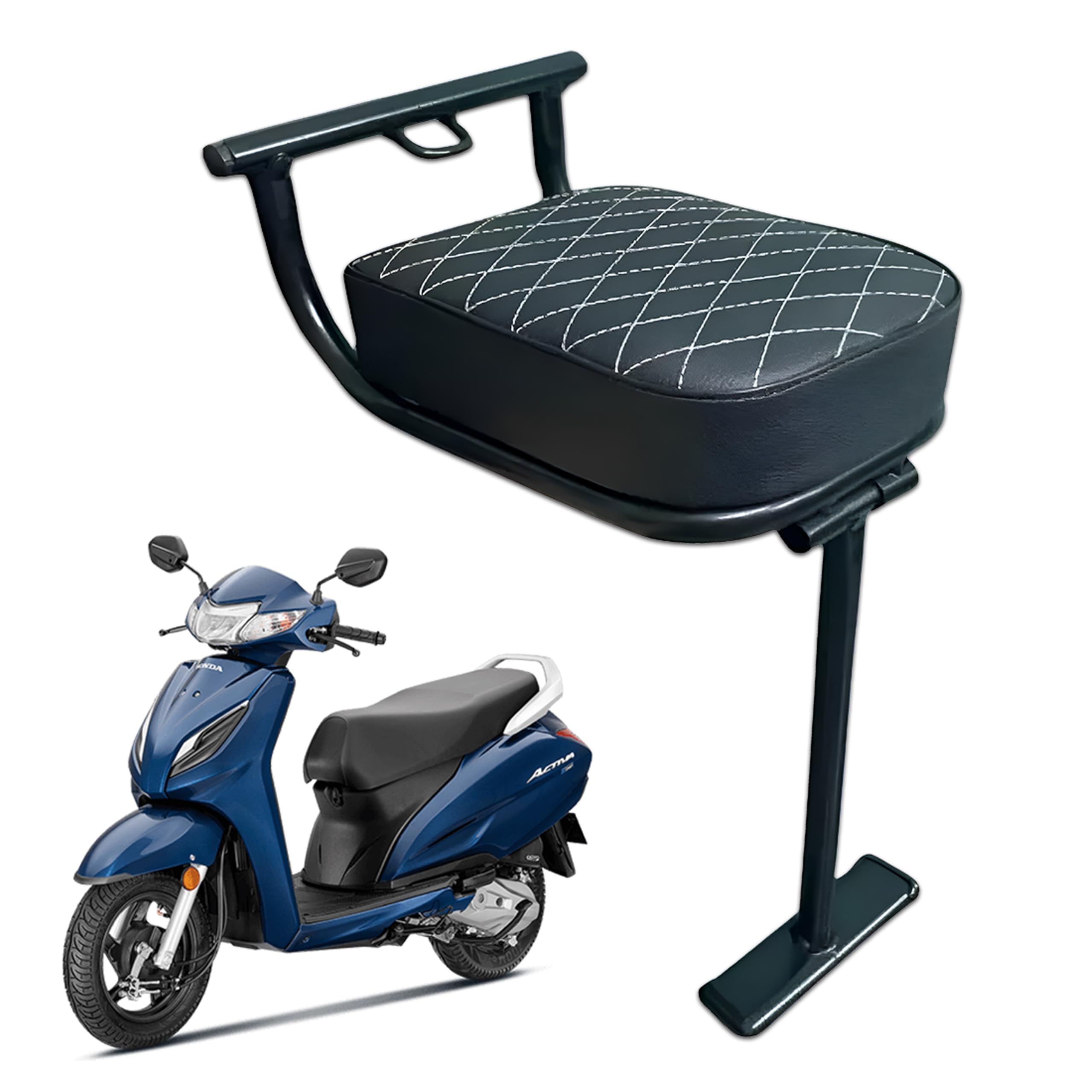 MIKANIX Baby Seat for Scooty | Foldable | Safety & Comfort Ride for Activa, Access 125, Jupiter, NTorq 125