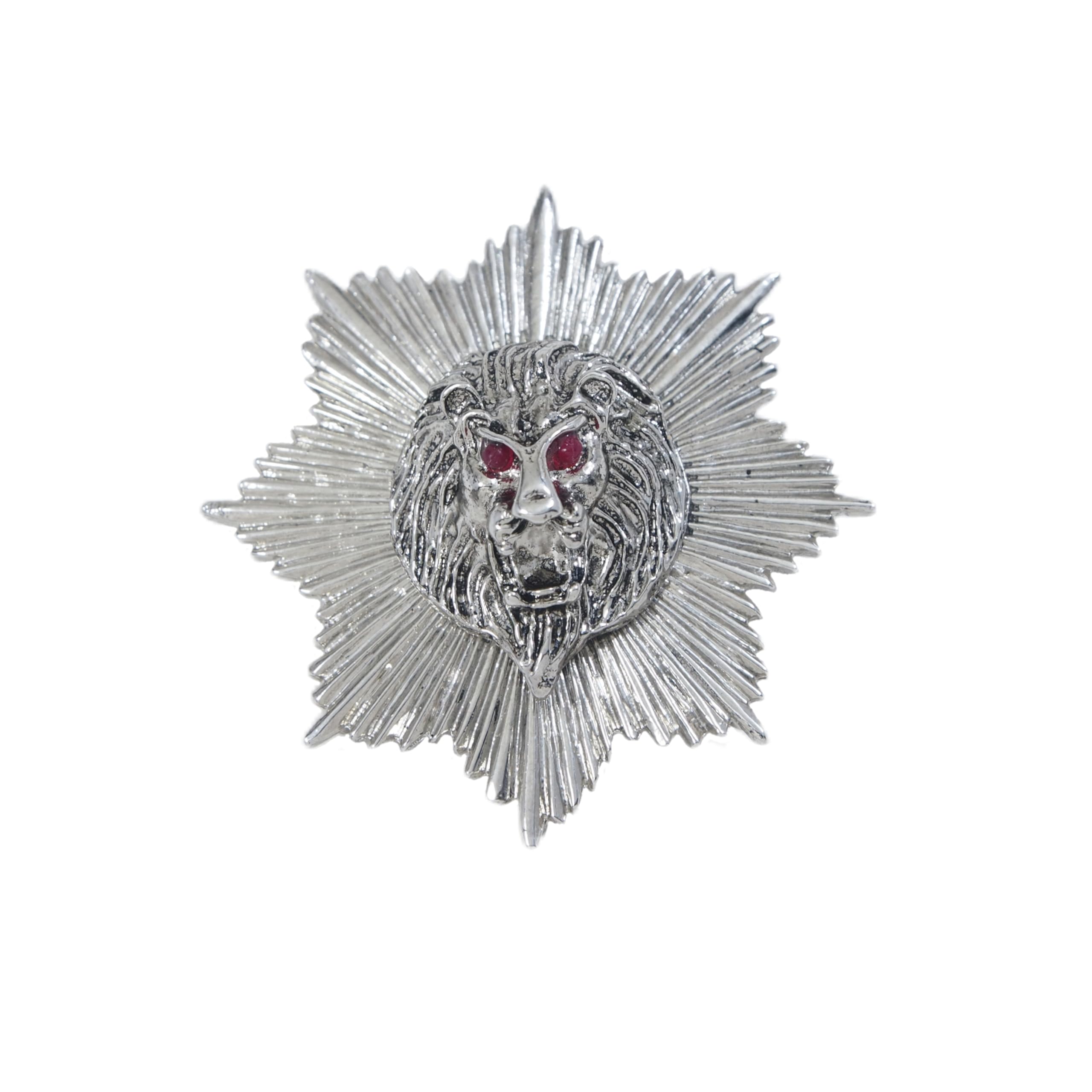 adorn Antique Metallic Toned Royal Magestic Lion Brooch For Men (B2352B)-picture-36