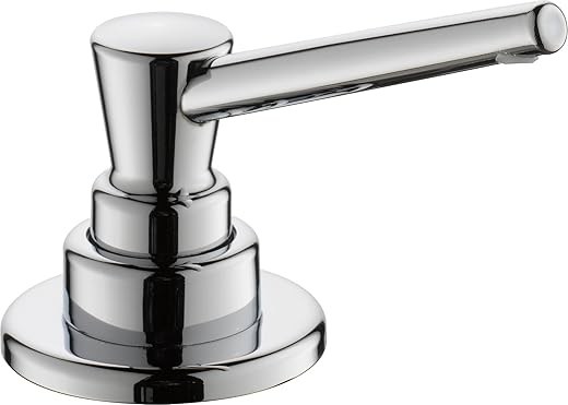 Delta Faucet RP1001 Soap/Lotion Dispenser with 13oz bottle with funnel, Chrome,3.38 x 1.06 x 3.13 inches