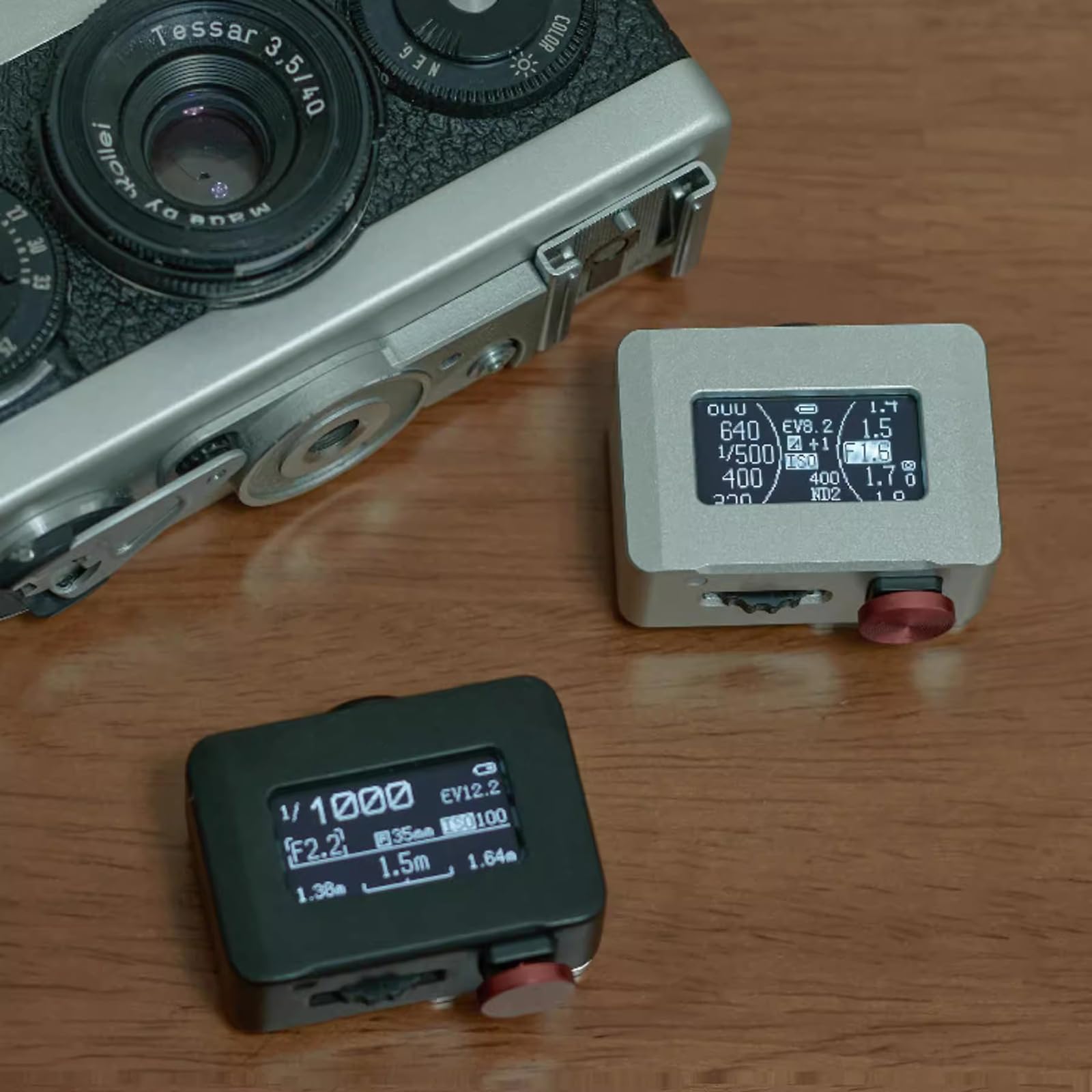 Esposimetro per Fotocamera, Indicatore di Esposizione, Misurazione Media a 30°, con Schermo OLED, Attacco Slitta Fredda, Regolazione ISO, Apertura E velocità Dell'otturatore