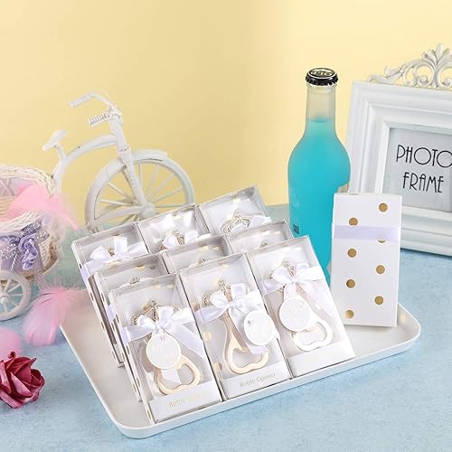 Miniatura 4 de Layseri - Paquete de 24 abrebotellas de corona dorada, recuerdos de boda, recuerdos de fiesta para invitados, regalo de recuerdo para baby shower,