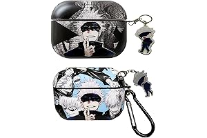 Anime Headphone Case Satoru Gojo TPU Shock-Proof Earphone Case Cover with Keychain...