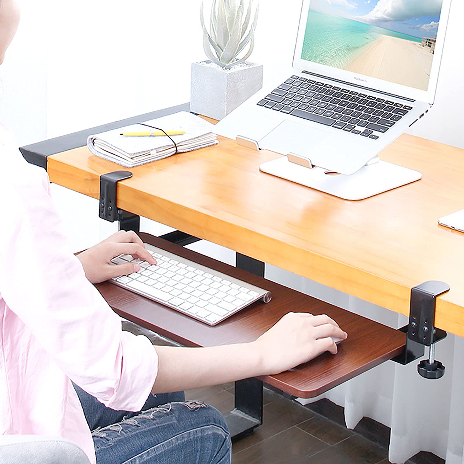 Buy NMNMNM ClipOn Keyboard Tray, Ergonomic Slider Placed Under The