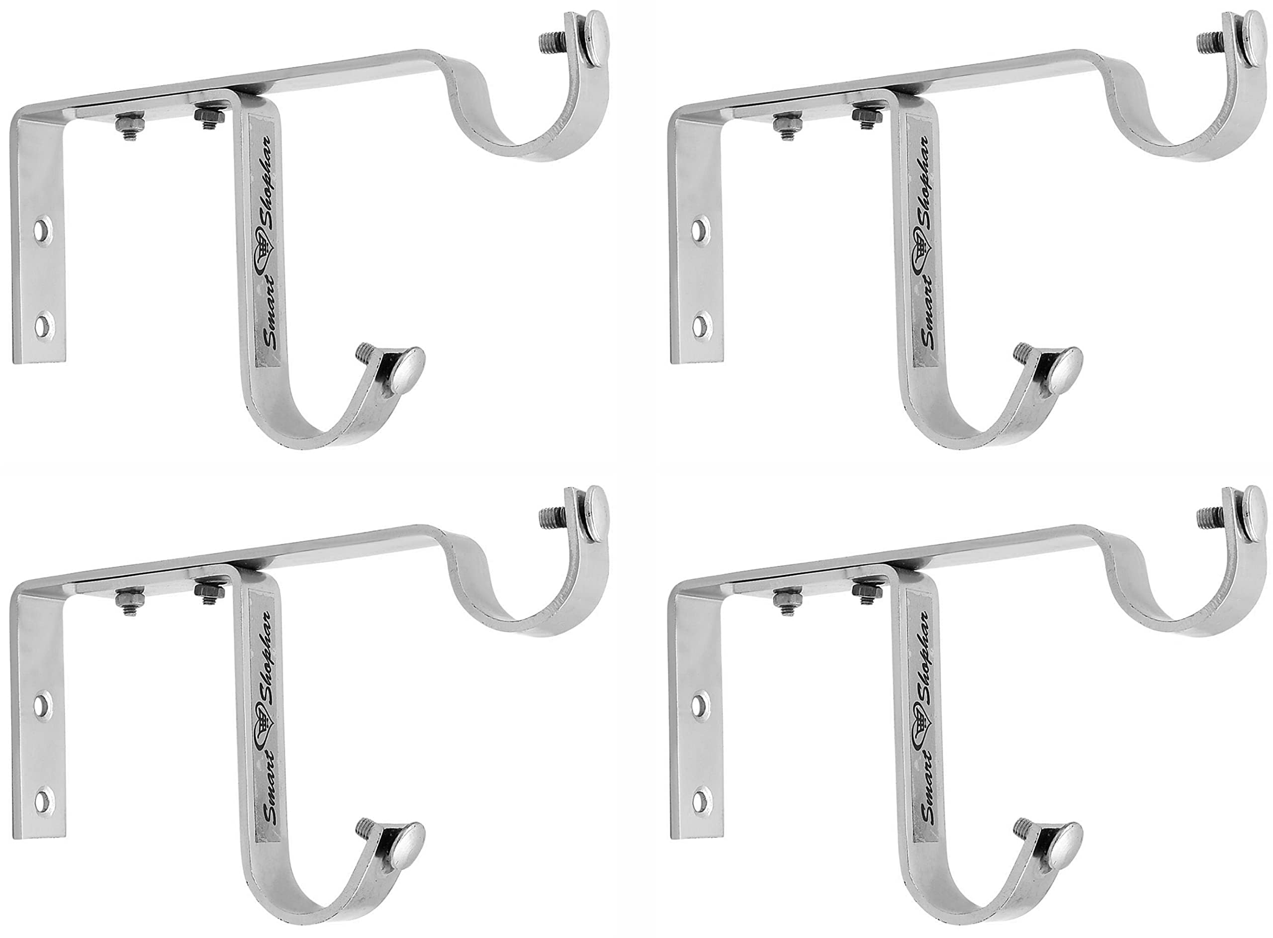 Stainless Steel Curtain Brackets - Pack of 10 -8 Stainless Steel Curtain Brackets - Pack of 10 -8