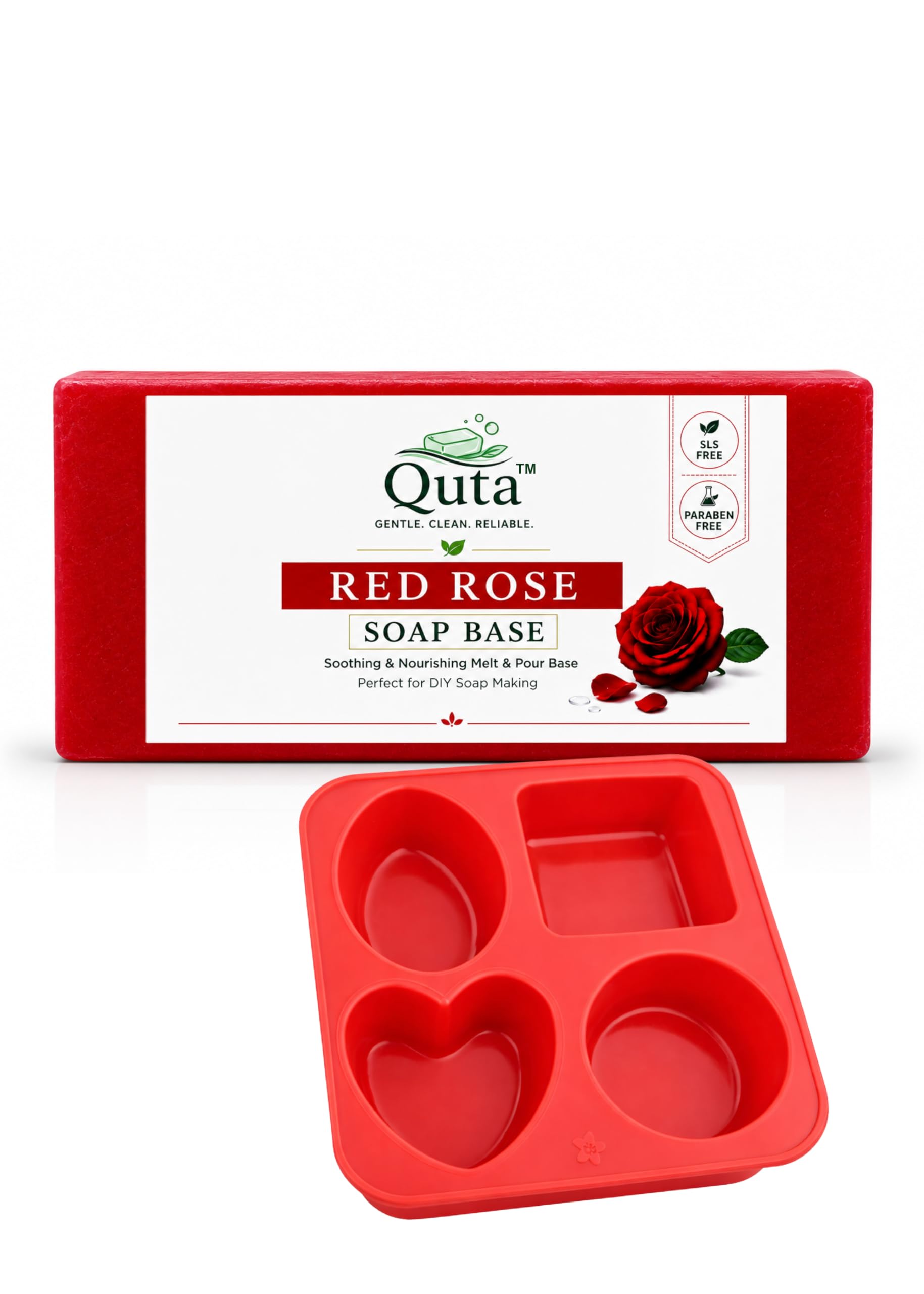 Red Rose Soap Making Kit – Melt & Pour Glycerin Soap Base with Silicone Soap Mould, Elegant Floral Formula for DIY Handmade Soaps – 500g-image-20