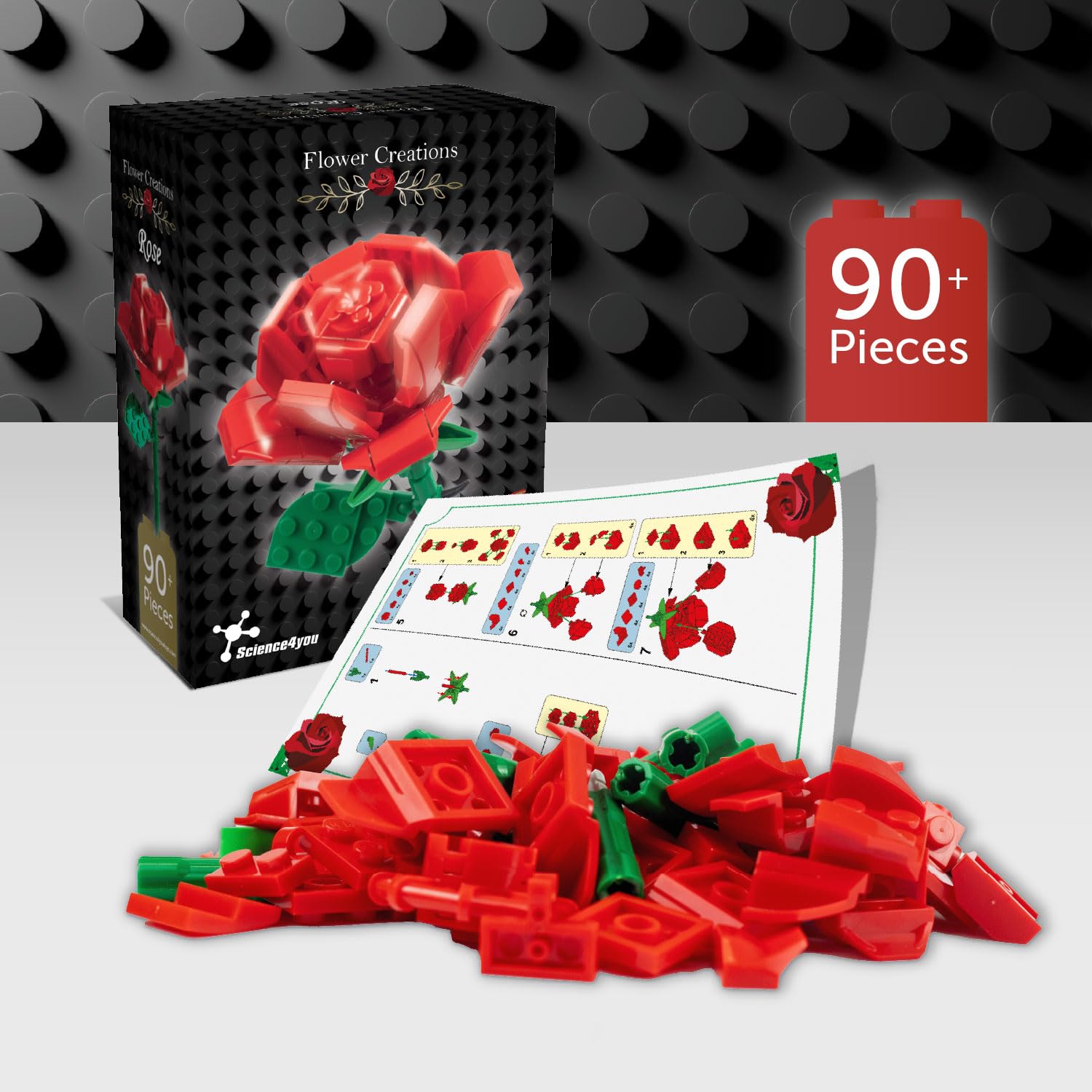 Science4you Rose Building Kit, Build Botanical Garden, Build Roses, Have Fun Building Artificial Flowers - Image 2