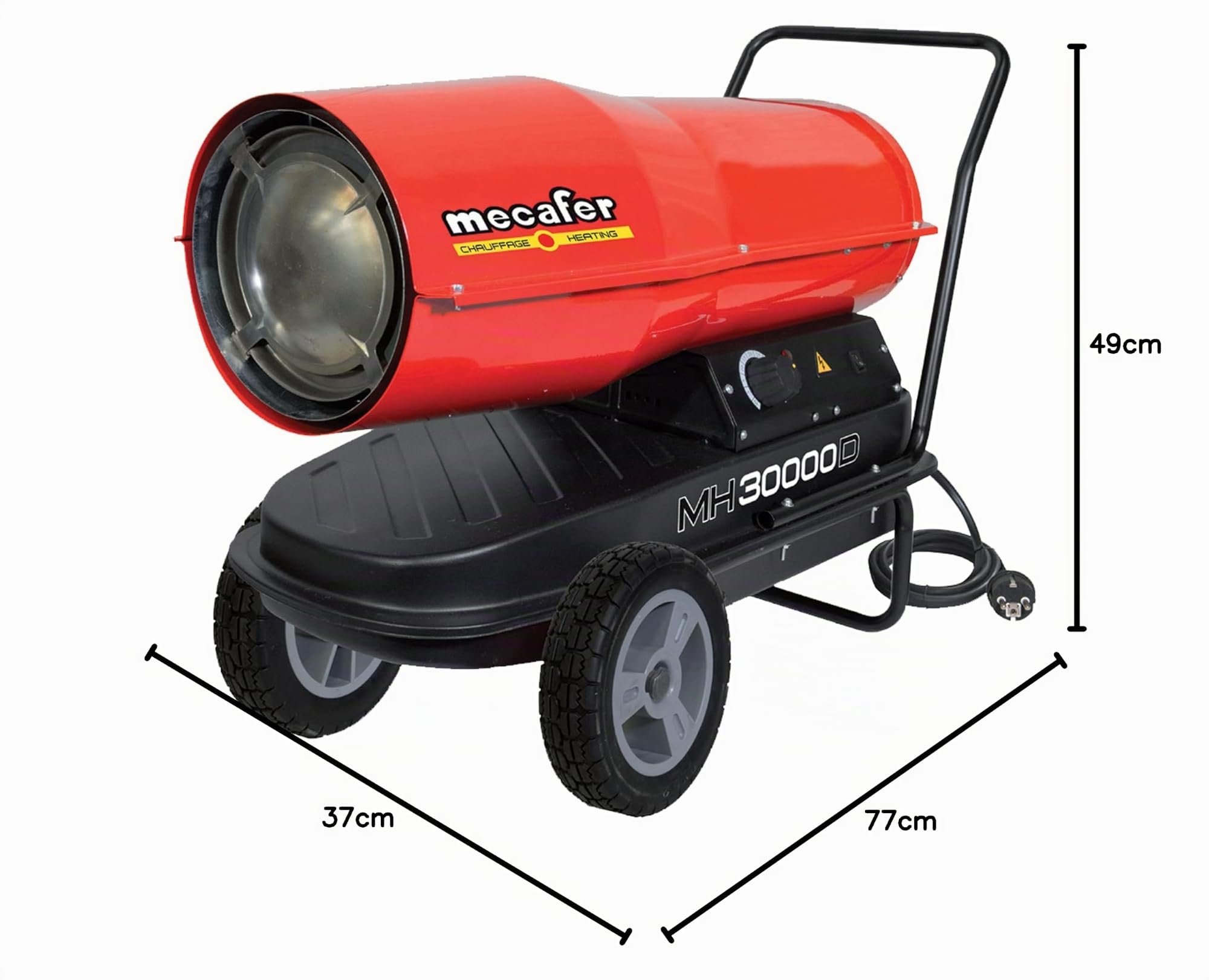 Mecafer - Cañón de aire caliente diésel (30 kW, MH30000D)