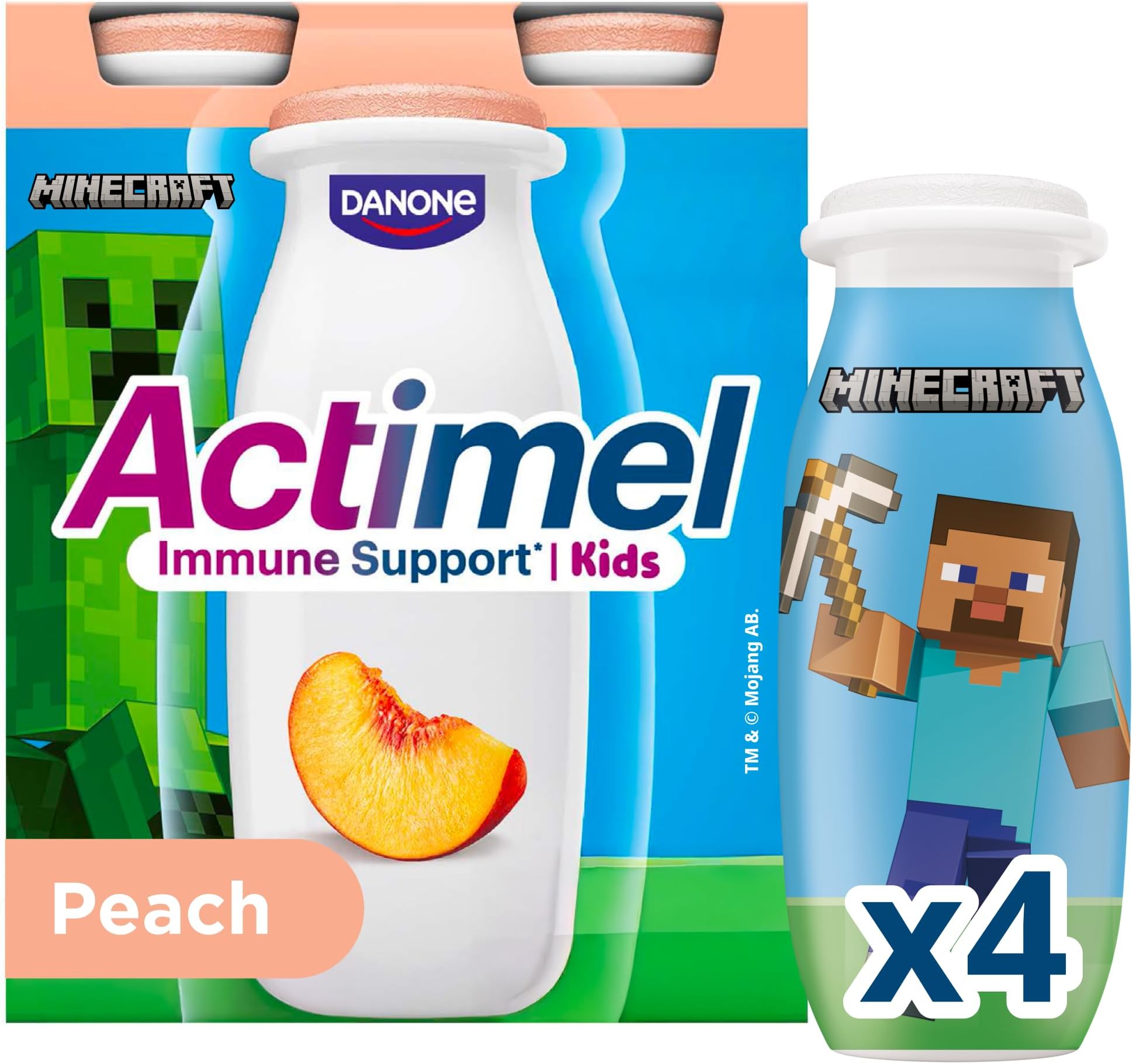 Kids Peach Yoghurt Drink, 4x100g