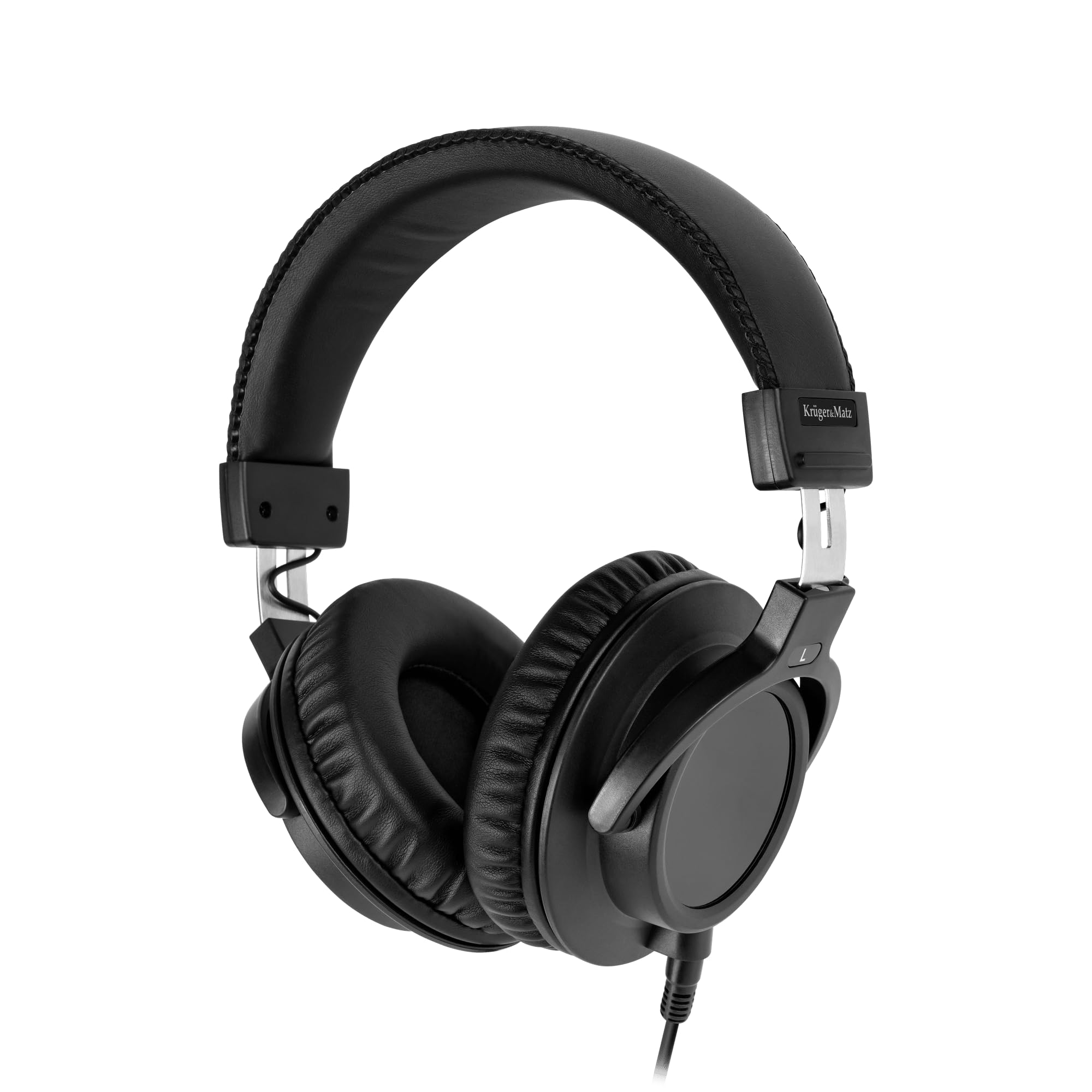 Kruger&Matz Słuchawki Nauszne Studyjne Model DJ Szeroki Zakres Regulacji Izolacja Otoczenia Jack 3,5 mm Jack 6,3 mm KM0886