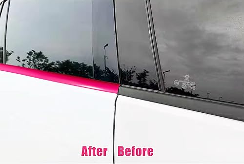 Miniatura 9 de Ancho 34 pulgadas (0.787 in), color rosa intenso para exterior e interior, moldura universal para salpicadero, parachoques, ventana, puerta,