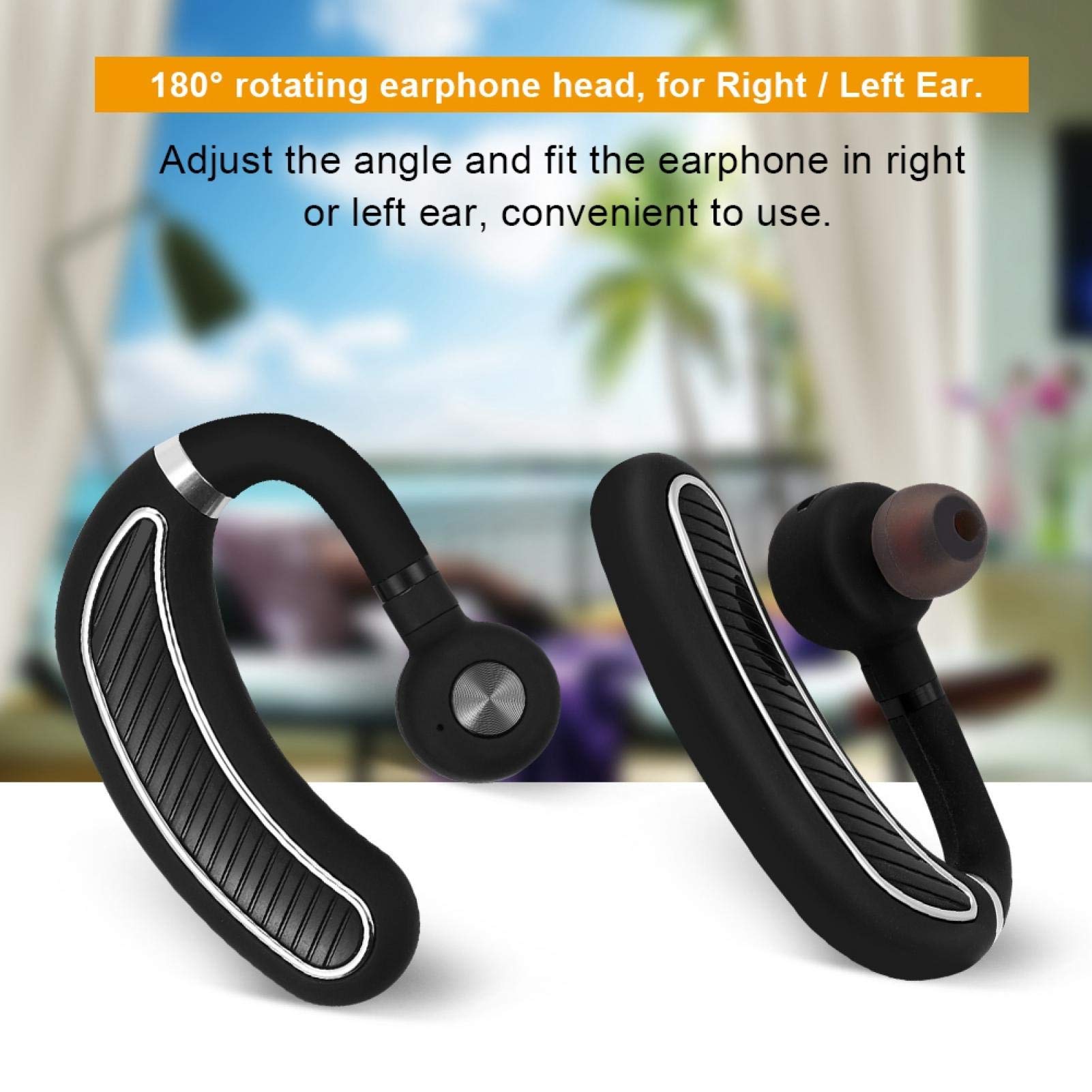 Sutinna Auriculares Bluetooth, 70 Días en Espera, Comerciales Inalámbricos Manos Libres HD Estéreo Sonido Envolvente Con Reducción de Ruido y Micrófono HD
