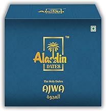 Aladdin Dates Premium Ajwa Dates 400g | Soft & Naturally Sweet Khajoor from Saudi Arabia | High in Antioxidants & Iron | No Added Sugar | Ideal for Snacking, Fasting & Gifting