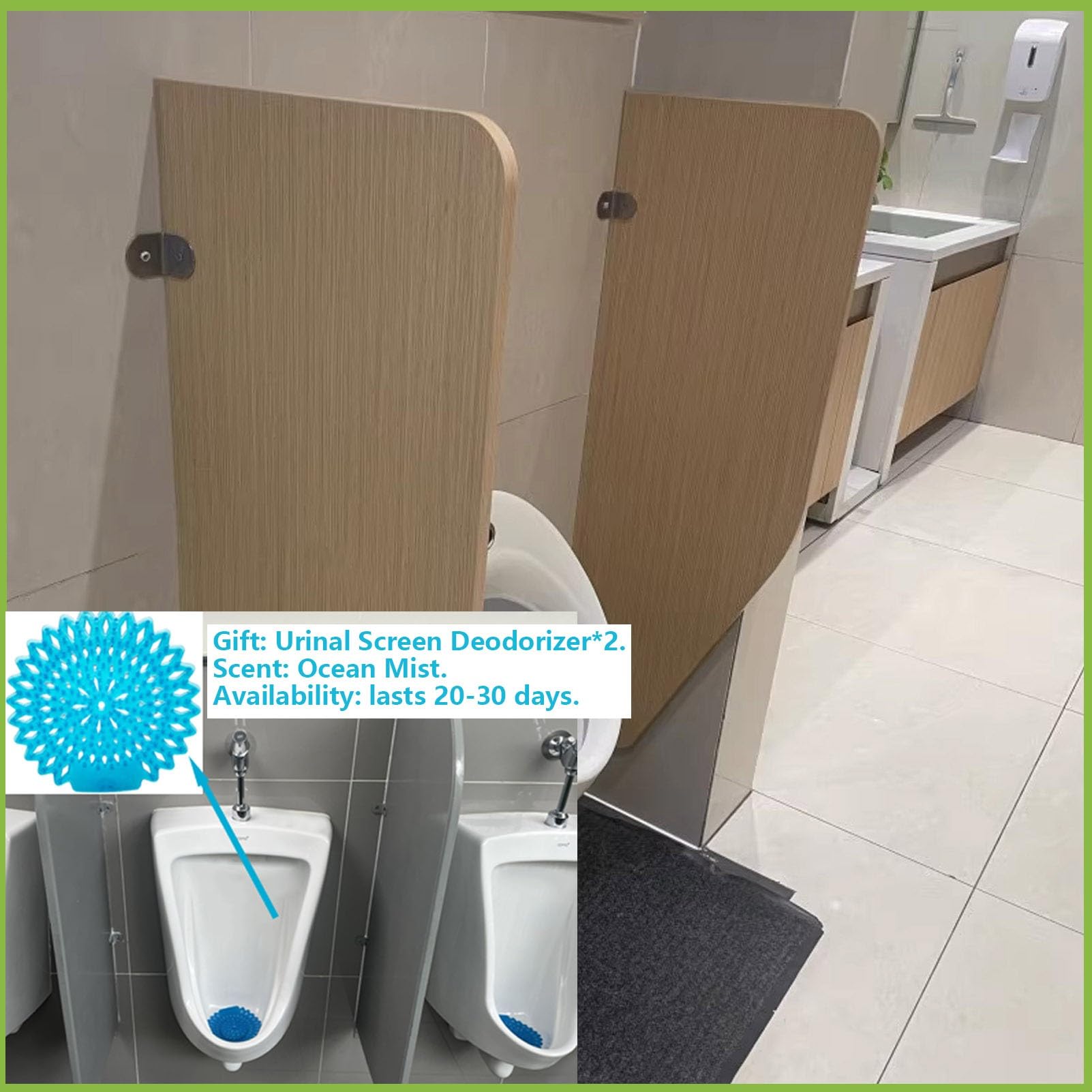 Divisorio Orinatoi 90 Cm - Privacy Bagni Pubblici, Fibra Legno Resina