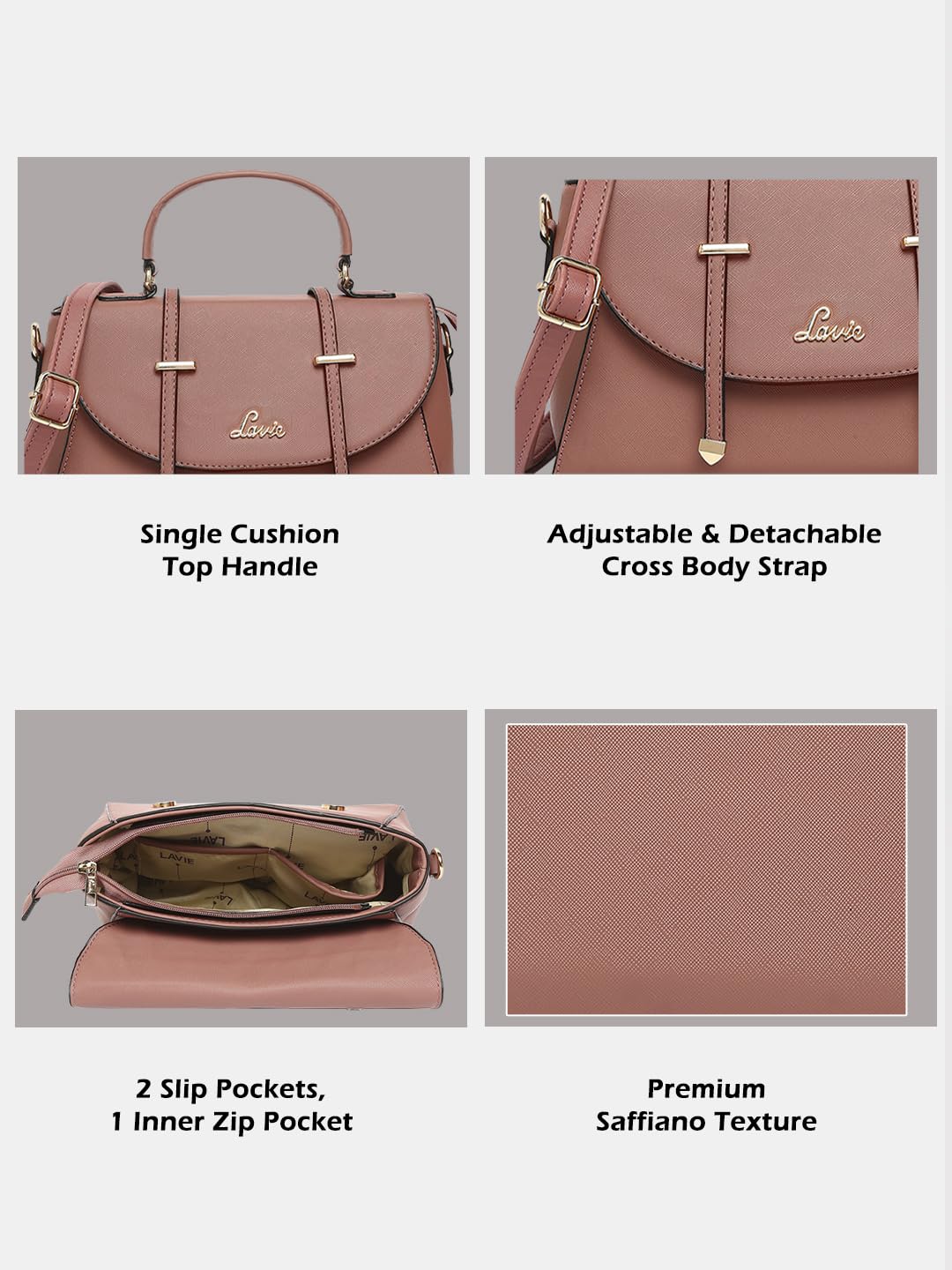Lavie BEECH FLAP SATCHEL-LADIES HANDBAG 1