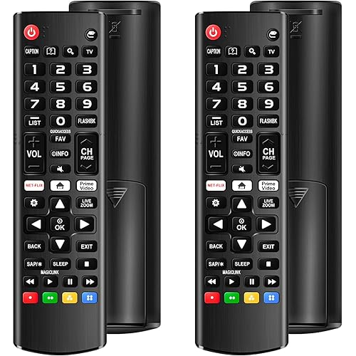 (Pack of 2) Universal Remote for LG Smart TV, Compatible with All LG TV Remote Control LCD LED OLED UHD HDTV 3D 4K Smart TV Models, Replacement Remote with Netflix Amazon Shortcuts Key