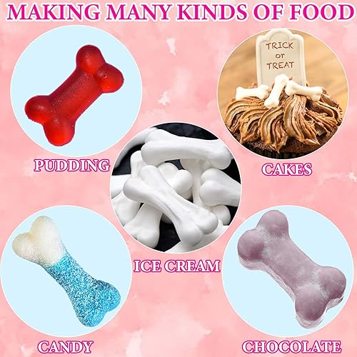 Miniatura 3 de 2 moldes de silicona de hueso de perro, antiadherentes de grado alimenticio, ideales para chocolate, dulces, gelatina y cubitos de hielo