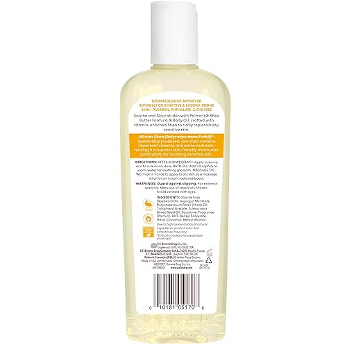 Miniatura 2 de Palmer's Aceite corporal de karité crudo con vitamina E, hidratante corporal profundo para calmar y nutrir la piel seca, sensible y propensa al