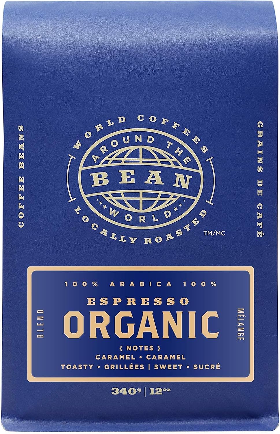 Bean Around The World Coffees Organic Espresso Coffee, 340g, 12 oz