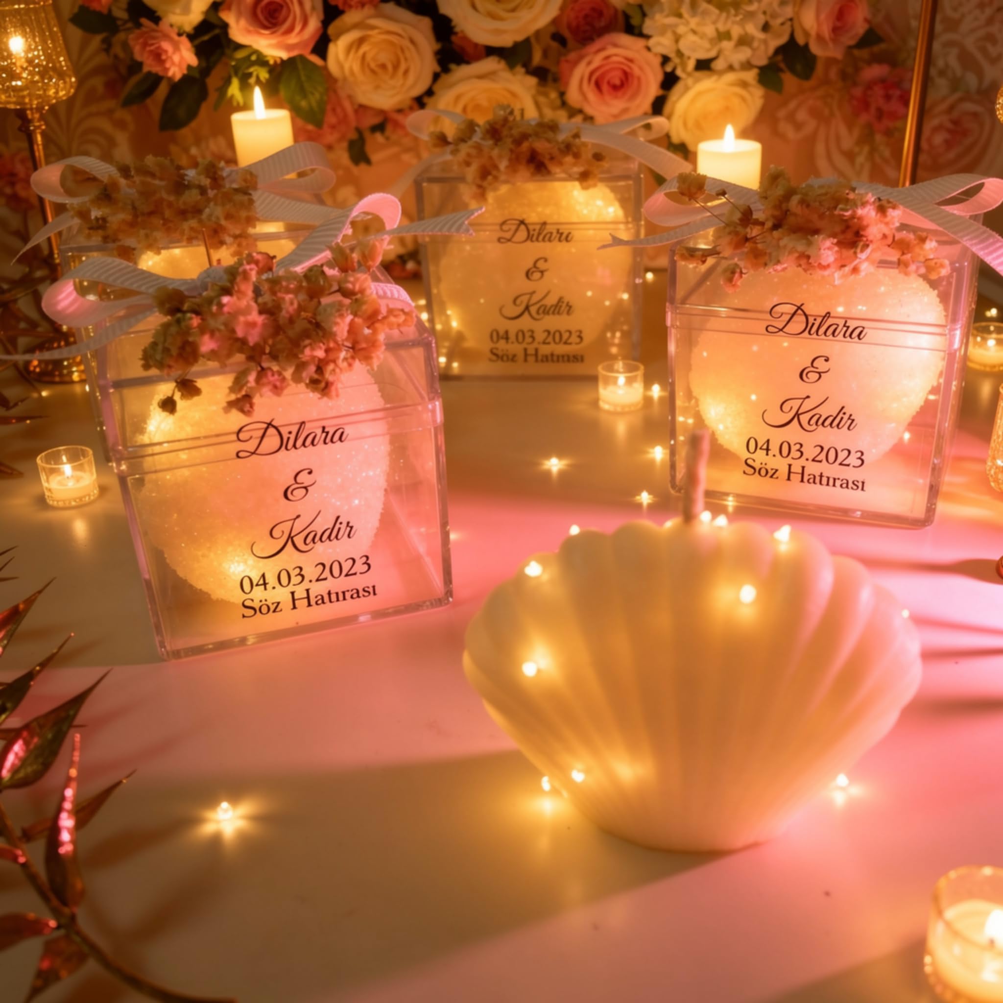 Lot de 50 bougies blanches élégantes en forme de coquillage pour mariages, fêtes prénatales et sur la plage, cadeaux de fête polyvalents