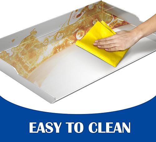 Miniatura 6 de Plancha universal para barbacoa de gascarbón, 26 x 18 pulgadas, acero inoxidable, extraíble, para Bull, Lion Premium, DCS Series 7, 9, Nexgrill,