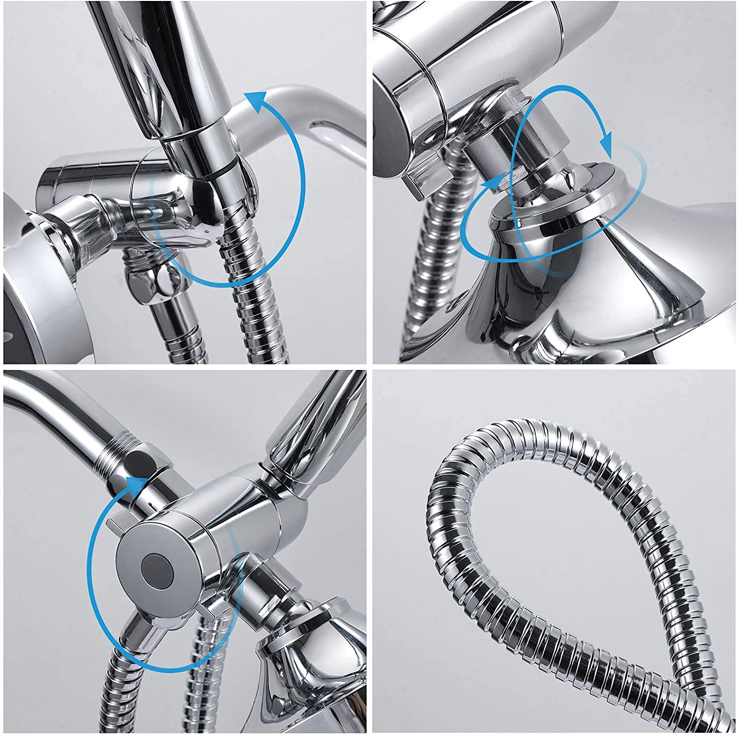 ALTON Shower Combo - 5 Spray Functions, Chrome Finish -5