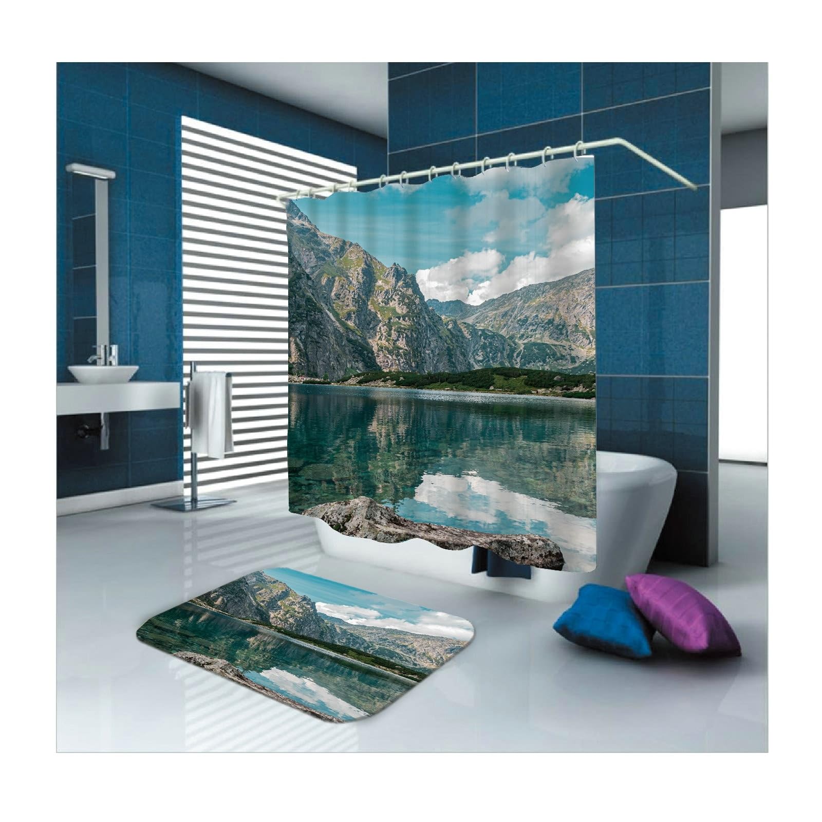 Rideau de douche anti-moisissure et lavable pour une baignoire toujours au sec