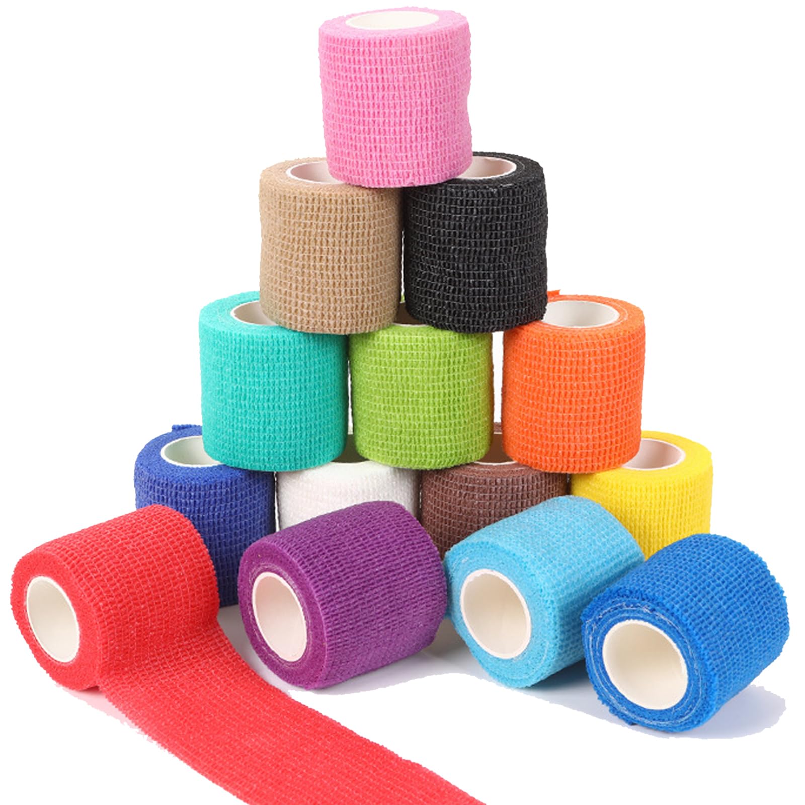 QNLEMON Venda Cohesiva,14 Rolls Vendas Autoadhesivas Bendaje Adhesiva Deportiva Venda Elastica para Muñeca Dedos Lesiones Deportivas,Hinchazón y Venda para Mascotas (2,5 cm x 4,5 m) — view 9