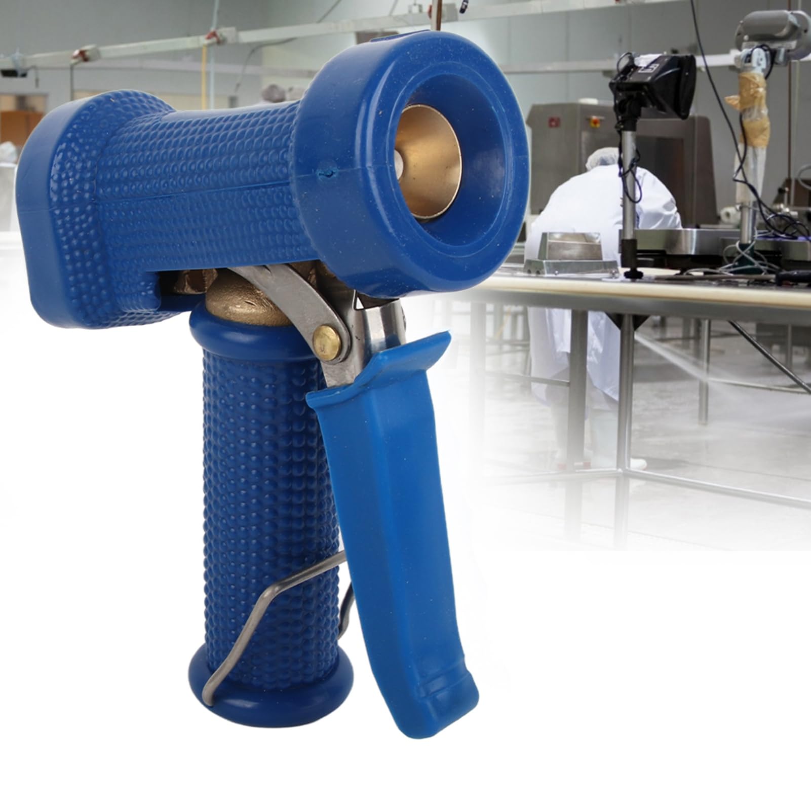 Pulvérisateur de Tête de Pulvérisation de Nettoyage de Cuisine de Buse de Pulvérisation à Haute Pression, Nettoyage de Grande (Pistolet à soufflet C bleu (dents internes 4)
